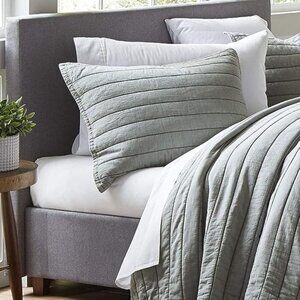 ELLEN DEGENERES Quilted European Pillow Sham - Marmont Chambray 1-PC 26x26 NWT